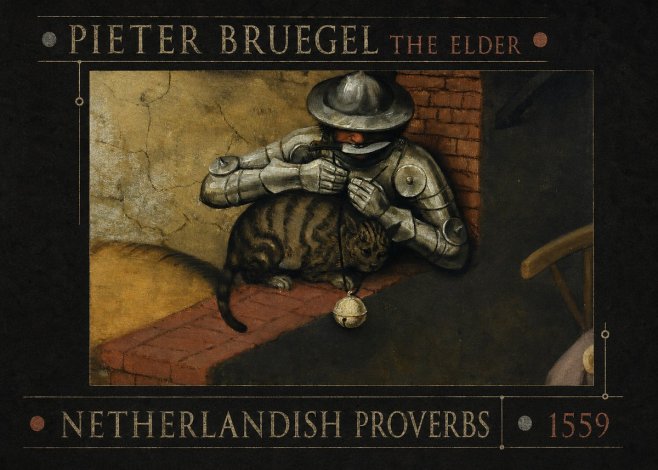 Pieter Bruegel Netherlandish Proverbs X No5 - Affiche