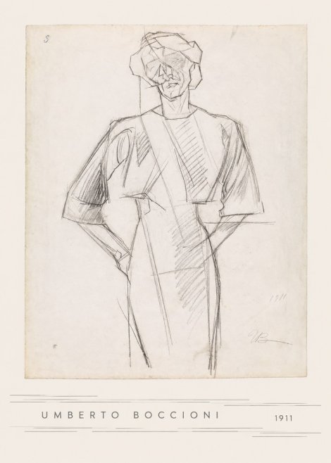Umberto Boccioni Figure Study, 1911 No5 - Affiche