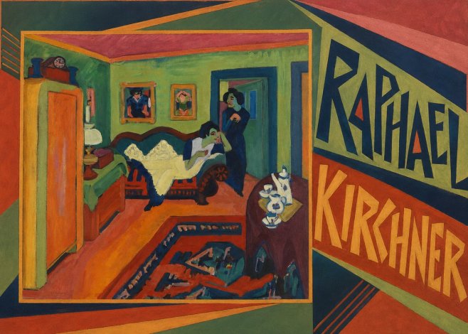 Raphael Kirchner Interior with Two Women No2 - Affiche