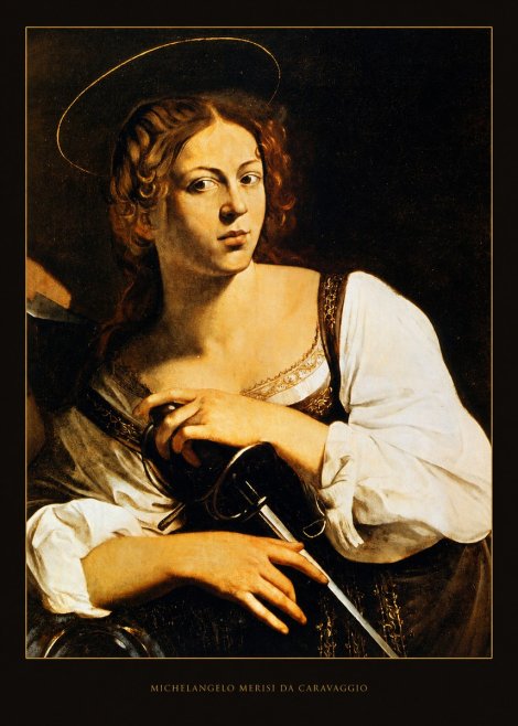 Michelangelo Merisi da Caravaggio Saint Catherine of Alexandria III No5 - Affiche