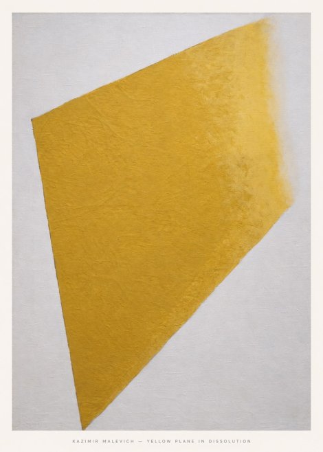 Kazimir Malevich Yellow Plane in Dissolution No6 - Affiche