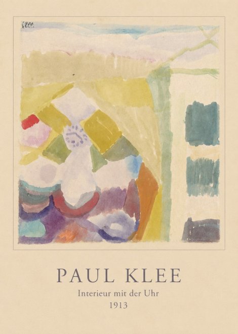 Paul Klee Interieur Mit Der Uhr II No4 - Affiche