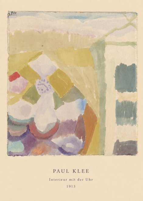 Paul Klee Interieur Mit Der Uhr II No6 - Affiche