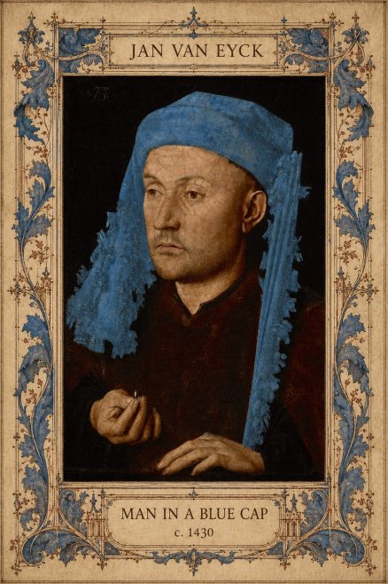 Jan van Eyck Man in a Blue Cap II No6 - Affiche