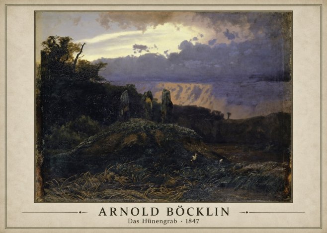 Arnold Böcklin Das Hünengrab No1 - Affiche