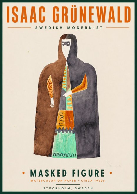 Isaac Grünewald Masked Figure No4 - Affiche