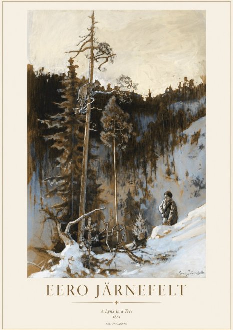Eero Järnefelt A Lynx in a Tree No1 - Affiche