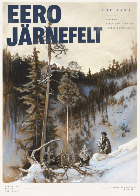 Eero Järnefelt A Lynx in a Tree No4 - Affiche
