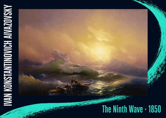Ivan Konstantinovich Aivazovsky The Ninth Wave III No5 - Affiche