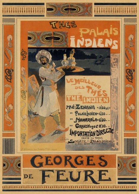 Georges de Feure Thés Palais Indiens No3 - Affiche