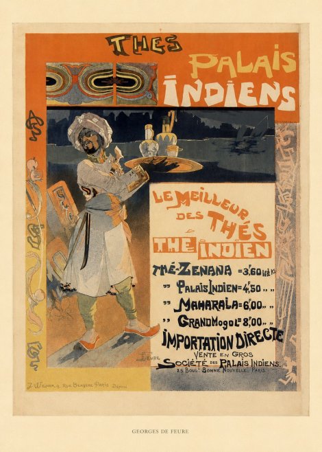 Georges de Feure Thés Palais Indiens No5 - Affiche