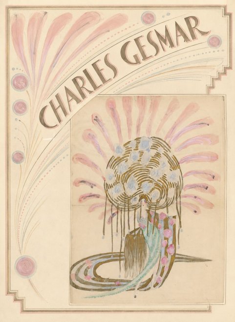 Charles Gesmar Woman with Headdress No5 - Affiche