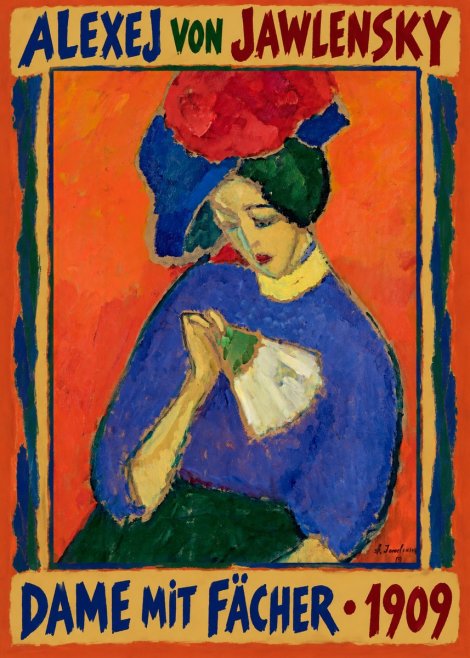 Alexej von Jawlensky Dame Mit Fächer No1 - Affiche