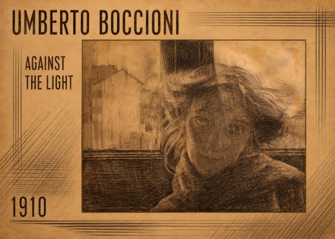 Umberto Boccioni Against the Light No1 - Affiche