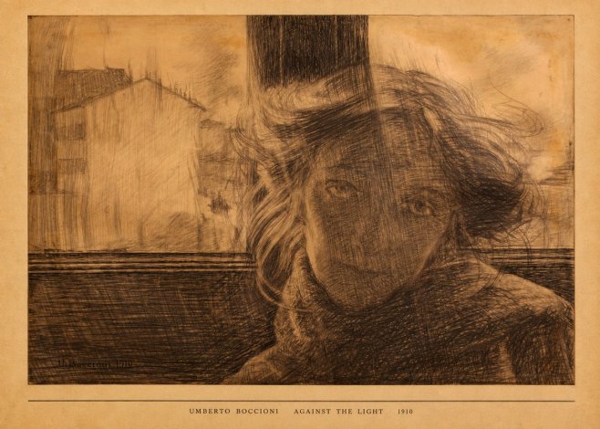 Umberto Boccioni Against the Light No5 - Affiche