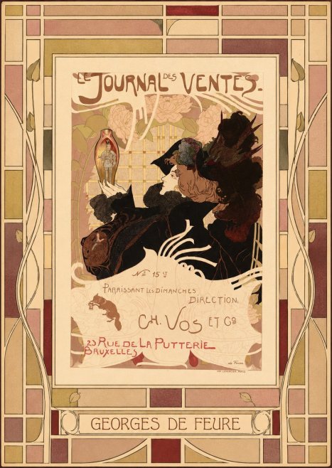 Georges de Feure Le Journal Des Ventes No4 - Affiche