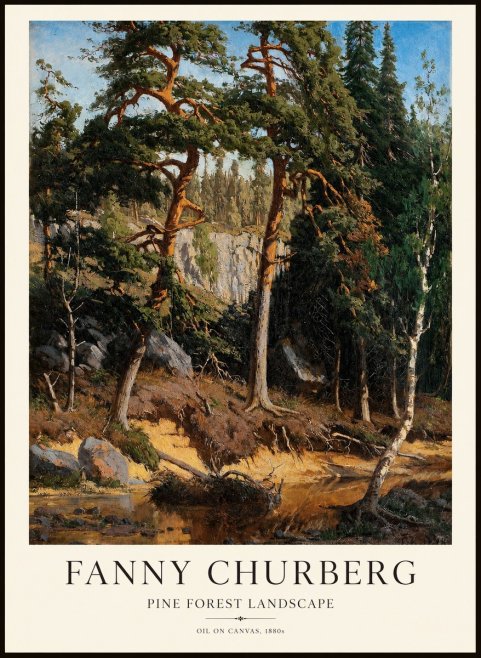 Fanny Churberg Pine Forest Landscape No1 - Affiche