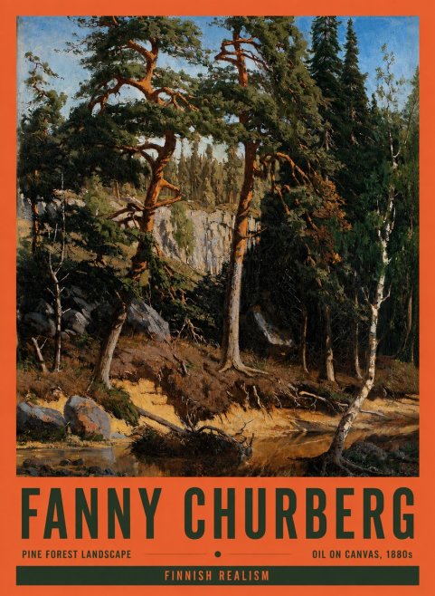 Fanny Churberg Pine Forest Landscape No2 - Affiche
