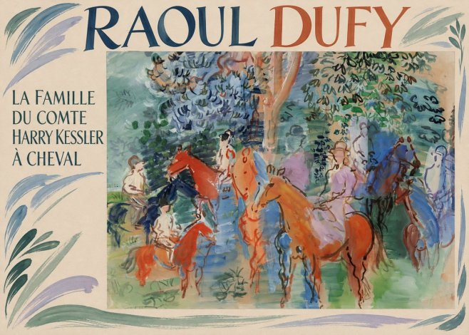Raoul Dufy La Famille Du Comte Harry Kessler À Cheval No1 - Affiche