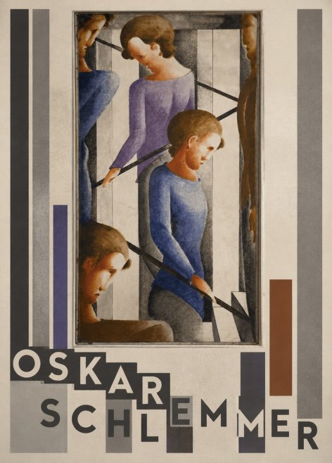 Oskar Schlemmer Staircase Figures II No3 - Affiche