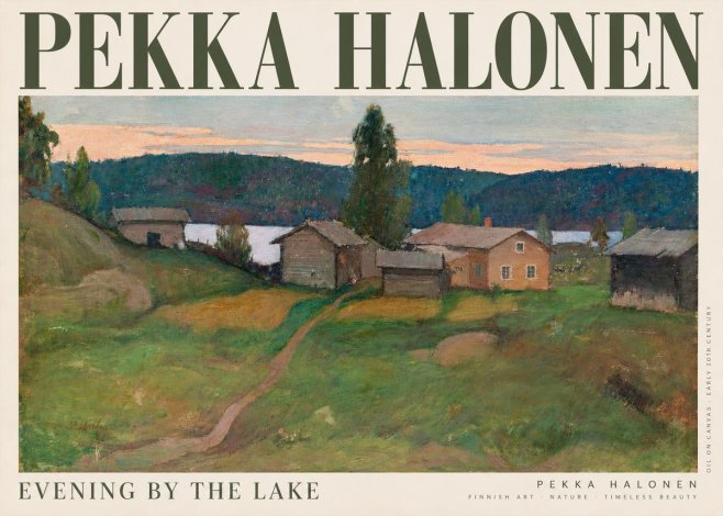 Pekka Halonen Evening by the Lake No2 - Affiche