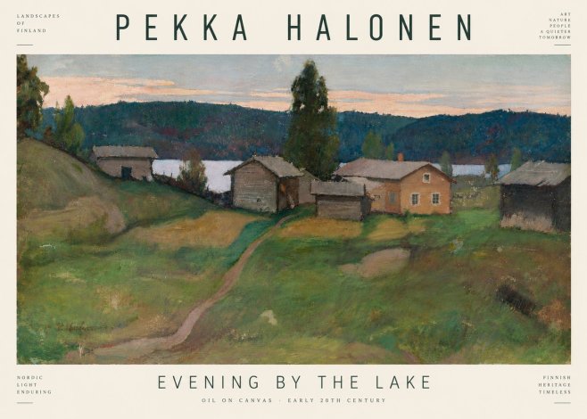 Pekka Halonen Evening by the Lake No6 - Affiche