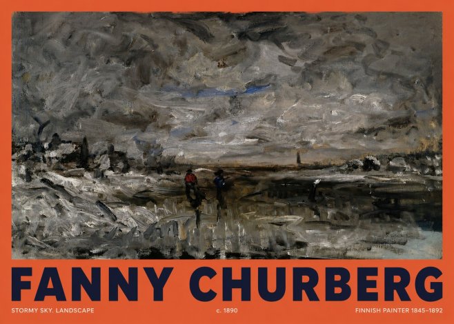 Fanny Churberg Stormy Sky. Landscape No2 - Affiche