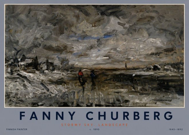 Fanny Churberg Stormy Sky. Landscape No4 - Affiche