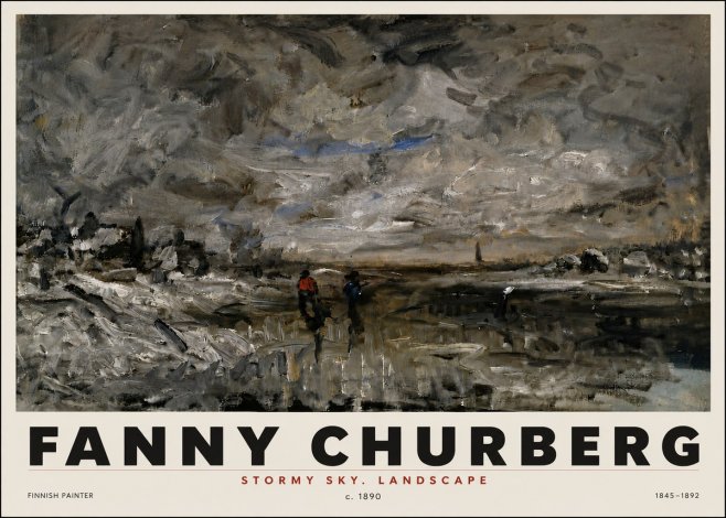 Fanny Churberg Stormy Sky. Landscape No5 - Affiche