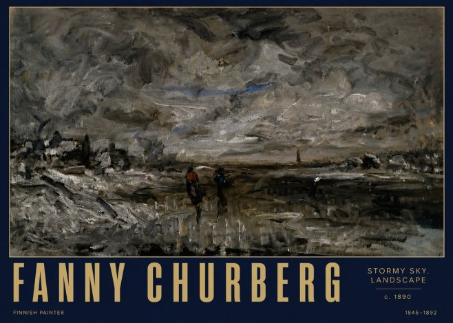 Fanny Churberg Stormy Sky. Landscape No6 - Affiche