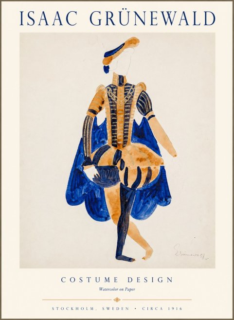 Isaac Grünewald Costume Design XV No1 - Affiche