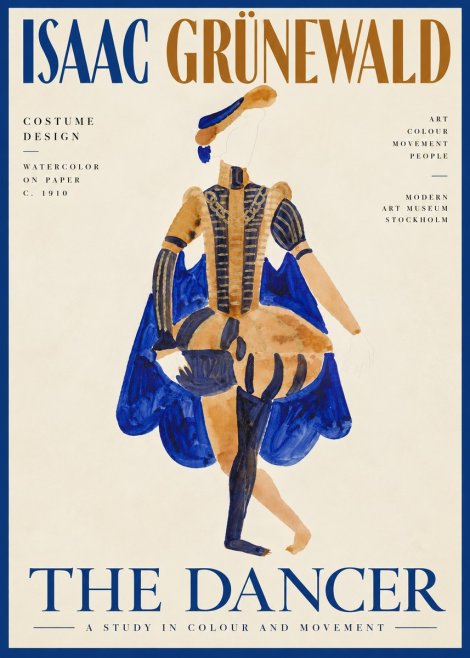 Isaac Grünewald Costume Design XV No6 - Affiche