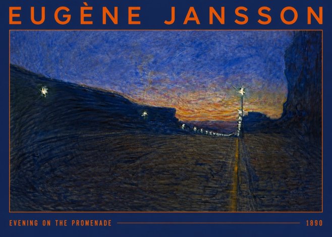 Eugène Jansson Evening on the Promenade No2 - Affiche