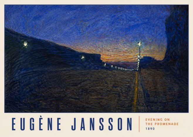 Eugène Jansson Evening on the Promenade No4 - Affiche