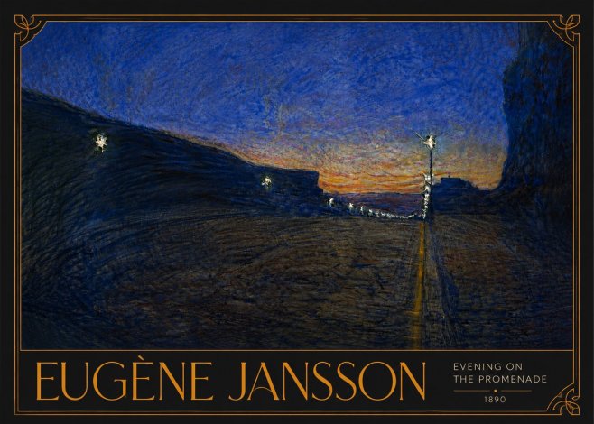 Eugène Jansson Evening on the Promenade No5 - Affiche