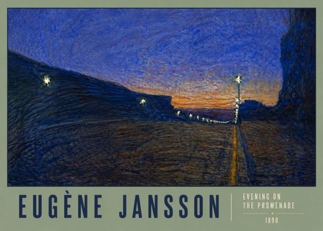 Eugène Jansson Evening on the Promenade No6 - Affiche