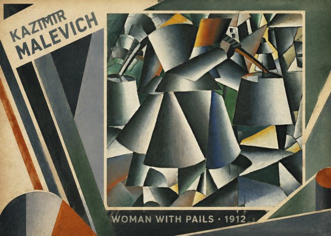 Kazimir Malevich Woman with Pails No2 - Affiche