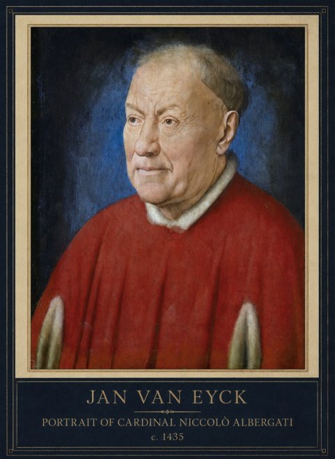 Jan van Eyck Portrait of Cardinal Niccolò Albergati No1 - Affiche