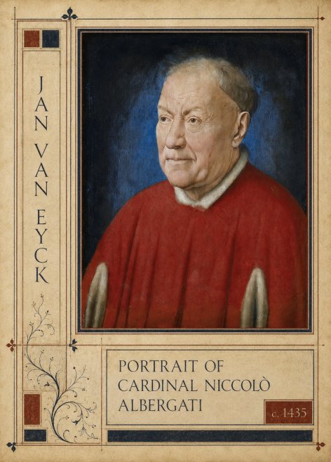Jan van Eyck Portrait of Cardinal Niccolò Albergati No2 - Affiche