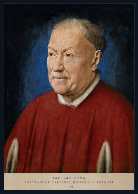 Jan van Eyck Portrait of Cardinal Niccolò Albergati No5 - Affiche
