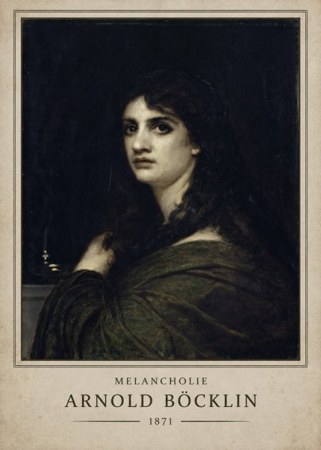 Arnold Böcklin Melancholie No1 - Affiche