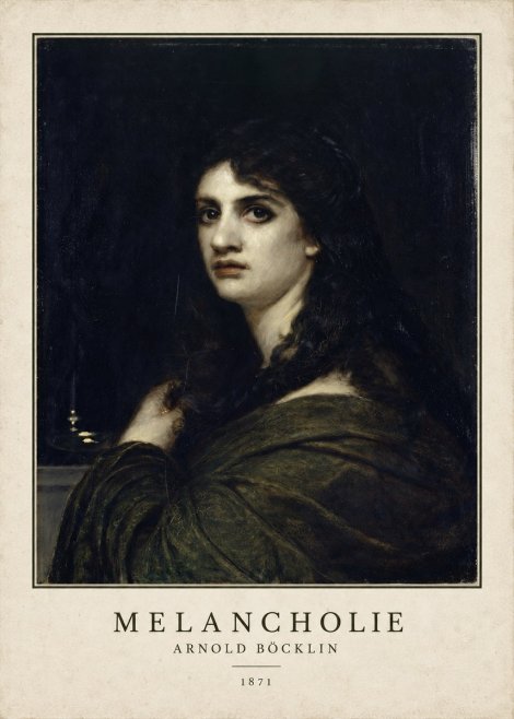 Arnold Böcklin Melancholie No3 - Affiche