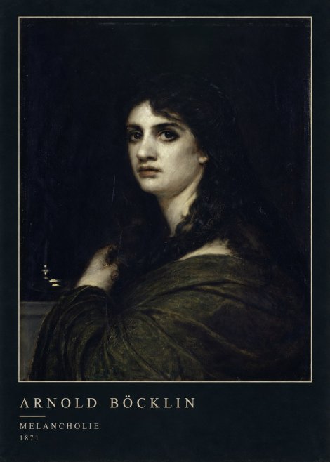 Arnold Böcklin Melancholie No4 - Affiche
