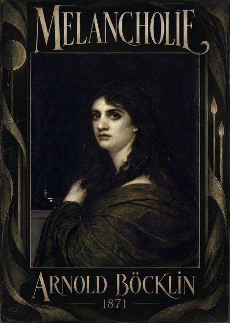 Arnold Böcklin Melancholie No5 - Affiche