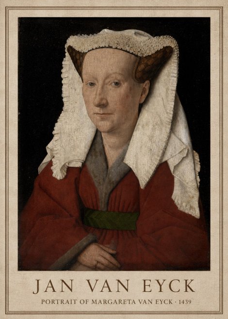 Jan van Eyck Portrait of Margareta Van Eyck No1 - Affiche