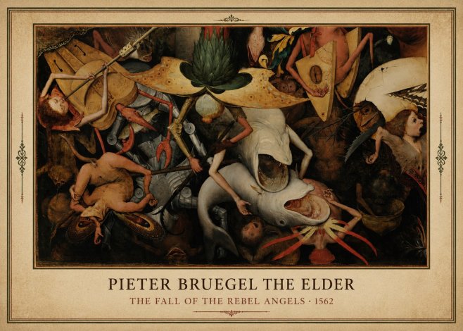 Pieter Bruegel The Fall of the Rebel Angels VI No3 - Affiche