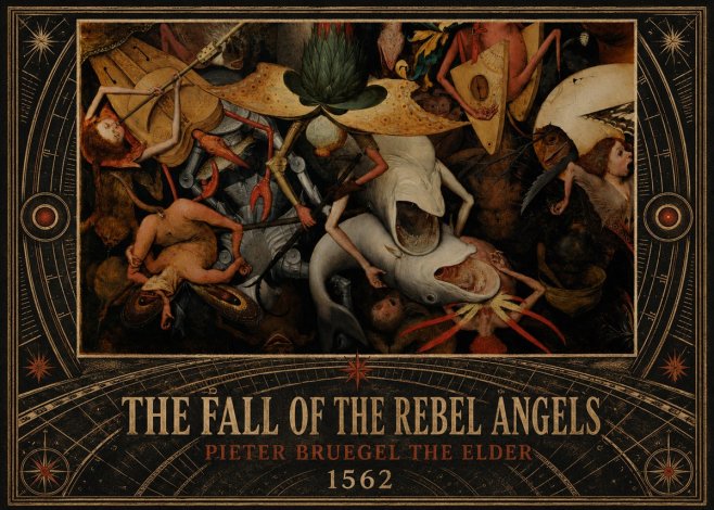 Pieter Bruegel The Fall of the Rebel Angels VI No5 - Affiche