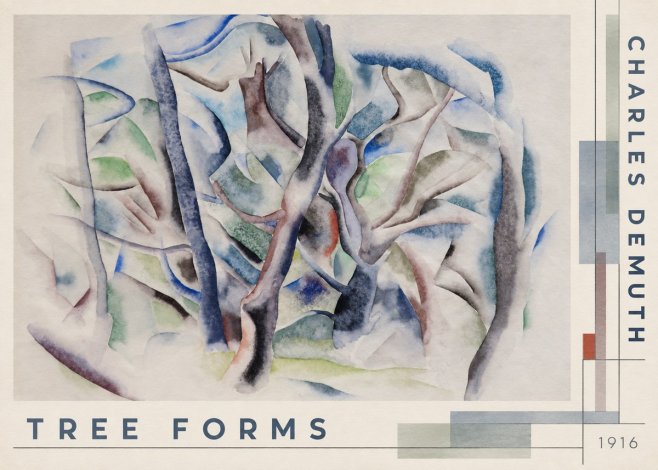 Charles Demuth Tree Forms No4 - Affiche