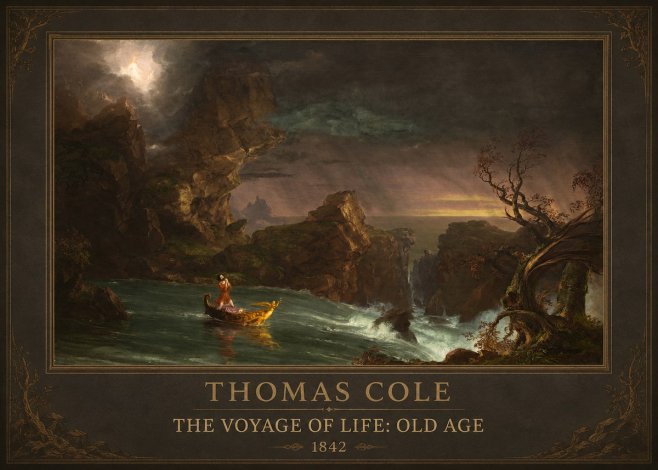 Thomas Cole The Voyage of Life: Old Age V No1 - Affiche