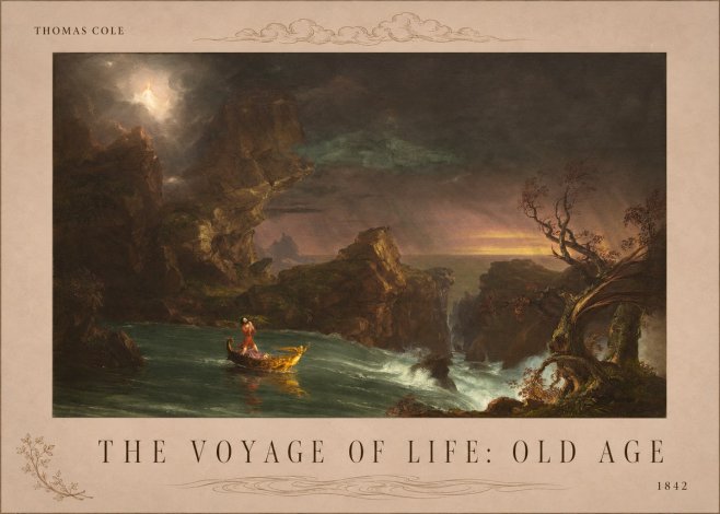 Thomas Cole The Voyage of Life: Old Age V No4 - Affiche